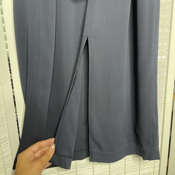 Reiss Navy Long Sleeve Keyhole Midi Dress Size 2 - Picture 5 of 10